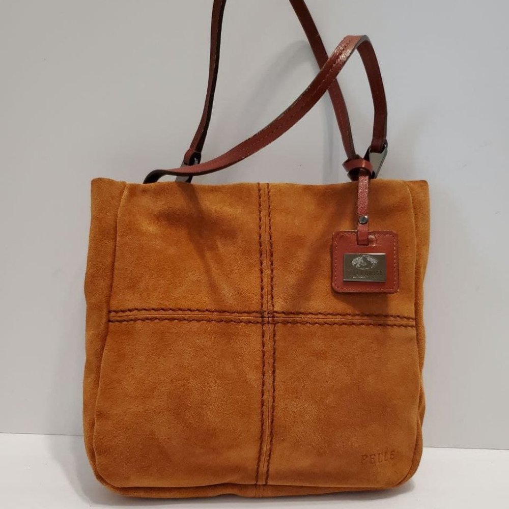 Pelle Borsa W9 5657 Cinnamon Brown Suede Bag